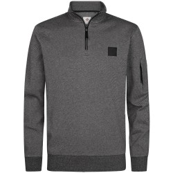 Блуза Petrol industries M-3060-SWC324 full zip sweatshirt - Grey (Deep Black) блуза,мъжки,пуловери,petrol,industries,m,3060,swc324,full,zip,sweatshirt,grey,(deep,black)