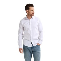 Риза с дълъг ръкав Petrol industries M-ROS-SIL002 long sleeve shirt - White (Bright White) риза,с,дълъг,ръкав,дамски,ризи,мъжки,ризи,petrol,industries,m,ros,sil002,long,sleeve,shirt,white,(bright,white)