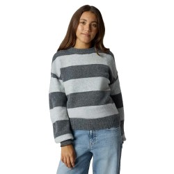 Блуза Lmtd Bynthe Stripe sweater - Blue (Dark Grey Melange / Stripes Super Light Grey Melange) блуза,мъжки,пуловери,дамски,пуловери,lmtd,bynthe,stripe,sweater,blue,(dark,grey,melange,stripes,super,light,grey,melange)