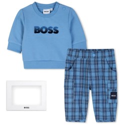 BOSS J53309 set - Blue (Ashleigh Blue) детски,екипи,детски,облекла,за,момчета,boss,j53309,set,blue,(ashleigh,blue)