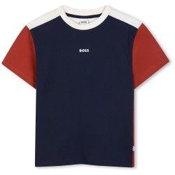 Тениска BOSS J53422 short sleeve T-shirt - Blue (Marine) тениска,мъжки,тениски,дамски,тениски,boss,j53422,short,sleeve,t,shirt,blue,(marine)