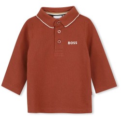 BOSS J53481 long sleeve polo - Red (Bordeaux) дамски,блузи,с,яка,мъжки,блузи,с,яка,boss,j53481,long,sleeve,polo,red,(bordeaux)