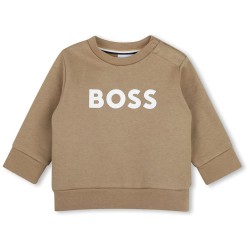 Блуза BOSS J53493 sweatshirt - Brown (Cookie) блуза,детски,блузи,boss,j53493,sweatshirt,brown,(cookie)