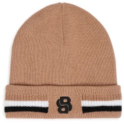 Юношеска шапка BOSS J53577 junior beanie - Brown (Cookie) юношеска,шапка,всички,шапки,boss,j53577,junior,beanie,brown,(cookie)