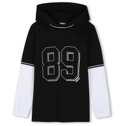 Тениска DKNY D62876 long sleeve T-shirt - Black (Black) тениска,мъжки,тениски,дамски,тениски,dkny,d62876,long,sleeve,t,shirt,black,(black)