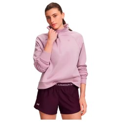 Блуза Under armour Sport Terry full zip sweatshirt - Pink (Pink / White) блуза,дамски,блузи,under,armour,sport,terry,full,zip,sweatshirt,pink,(pink,white)