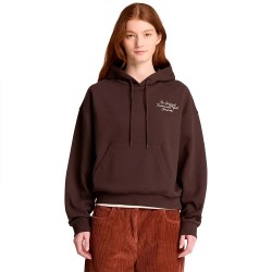 Суичър Timberland Elevated hoodie - Brown (Mole) суичър,дамски,блузи,timberland,elevated,hoodie,brown,(mole)