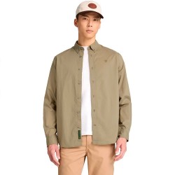 Риза с дълъг ръкав Timberland Poplin long sleeve shirt - Green (Deep Lichen Green) риза,с,дълъг,ръкав,дамски,ризи,мъжки,ризи,timberland,poplin,long,sleeve,shirt,green,(deep,lichen,green)