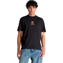 Тениска Timberland Print Stack Logo short sleeve T-shirt - Black (Black) тениска,мъжки,тениски,дамски,тениски,timberland,print,stack,logo,short,sleeve,t,shirt,black,(black)