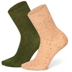 Чорапи Timberland Speckled crew socks 2 pairs - Multicolor (Deep Lichen Green) чорапи,мъжки,чорапи,дамски,чорапи,timberland,speckled,crew,socks,2,pairs,multicolor,(deep,lichen,green)