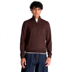 блуза,мъжки,пуловери,дамски,пуловери,timberland,williams,river,cotton,1,4,zip,sweater,brown,(mole,heather)