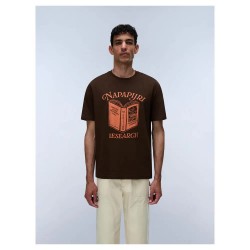 Тениска Napapijri Cabin short sleeve T-shirt - Brown (Demitasse) тениска,мъжки,тениски,дамски,тениски,napapijri,cabin,short,sleeve,t,shirt,brown,(demitasse)