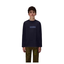 Тениска Napapijri New Box Logo long sleeve T-shirt - Blue (Blu Marine) тениска,мъжки,тениски,дамски,тениски,napapijri,new,box,logo,long,sleeve,t,shirt,blue,(blu,marine)