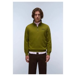 Блуза Napapijri Small Box half zip sweatshirt - Green (Avocado) блуза,мъжки,пуловери,napapijri,small,box,half,zip,sweatshirt,green,(avocado)