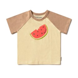 Тениска Oli&carol Wally The Watermelon short sleeve T-shirt - Beige (Multicolor) тениска,мъжки,тениски,дамски,тениски,oli&carol,wally,the,watermelon,short,sleeve,t,shirt,beige,(multicolor)