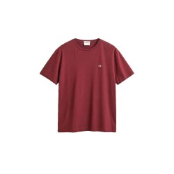 Тениска Gant 2003184 short sleeve T-shirt - Red (Deep Grape Wine) тениска,мъжки,тениски,дамски,тениски,gant,2003184,short,sleeve,t,shirt,red,(deep,grape,wine)