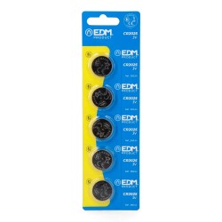 батерии,edm,max,pro,lithium,cr2025,3v,button,battery,5,units,clear,(silver)