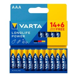 Varta Longlife Power AAA-LR03 alkaline batteries 20 units - Clear (Multicolor) батерии,varta,longlife,power,aaa,lr03,alkaline,batteries,20,units,clear,(multicolor)