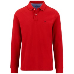 Fynch hatton 16141710 long sleeve polo - Red (Brick) дамски,блузи,с,яка,мъжки,блузи,с,яка,fynch,hatton,16141710,long,sleeve,polo,red,(brick)