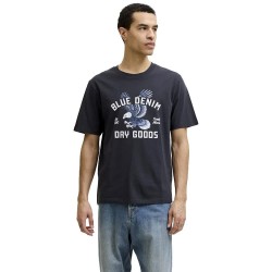 Тениска Jack & jones David Graphic Premium short sleeve T-shirt - Blue (Dark Navy) тениска,мъжки,тениски,дамски,тениски,jack,&,jones,david,graphic,premium,short,sleeve,t,shirt,blue,(dark,navy)