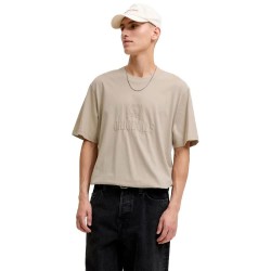 Тениска Jack & jones Frederiksberg Monogram short sleeve T-shirt - Beige (Feather Grey) тениска,мъжки,тениски,дамски,тениски,jack,&,jones,frederiksberg,monogram,short,sleeve,t,shirt,beige,(feather,grey)
