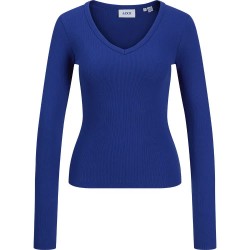 Тениска Jack & jones Freya Straight Fit JJXX Long Sleeve V Neck T-Shirt - Blue (Surf The Web) тениска,мъжки,тениски,дамски,тениски,jack,&,jones,freya,straight,fit,jjxx,long,sleeve,v,neck,t,shirt,blue,(surf,the,web)