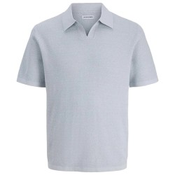 Jack & jones George short sleeve polo - Blue / Grey (Chambray Blue / Cloud Dancer) дамски,блузи,с,яка,мъжки,блузи,с,яка,jack,&,jones,george,short,sleeve,polo,blue,grey,(chambray,blue,cloud,dancer)