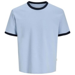Тениска Jack & jones Savona Ringer Plus Size short sleeve T-shirt - Blue (Cashmere Blue) тениска,мъжки,тениски,дамски,тениски,jack,&,jones,savona,ringer,plus,size,short,sleeve,t,shirt,blue,(cashmere,blue)