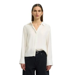 Риза с дълъг ръкав Selected Jonna Regular Fit long sleeve shirt - White (Egret) риза,с,дълъг,ръкав,дамски,ризи,мъжки,ризи,selected,jonna,regular,fit,long,sleeve,shirt,white,(egret)