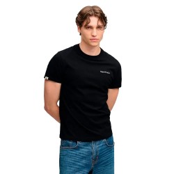 Тениска Superdry Essential Company Logo short sleeve T-shirt - Black (Black / Cream) тениска,мъжки,тениски,дамски,тениски,superdry,essential,company,logo,short,sleeve,t,shirt,black,(black,cream)