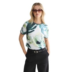 тениска,мъжки,тениски,дамски,тениски,scotch,&,soda,u9a01758t,short,sleeve,t,shirt,green,(watercolourflower,balsam,green)