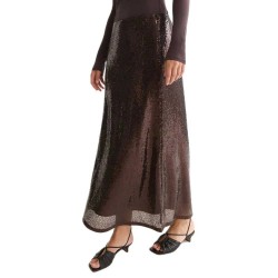 Пола Scotch & soda UFS01667F long skirt - Brown (Shale) пола,дамски,поли,и,рокли,scotch,&,soda,ufs01667f,long,skirt,brown,(shale)