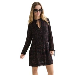 Рокля Scotch & soda UFU01637T long sleeve short dress - Brown (Glitchflowers Shale) рокля,дамски,поли,и,рокли,scotch,&,soda,ufu01637t,long,sleeve,short,dress,brown,(glitchflowers,shale)