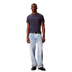 Тениска Calvin klein LV04LH802G short sleeve T-shirt - Grey (Blue Nights) тениска,мъжки,тениски,дамски,тениски,calvin,klein,lv04lh802g,short,sleeve,t,shirt,grey,(blue,nights)