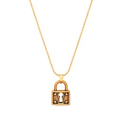 Alex and ani Love Lock necklace - Golden (Gold) бижутерия,alex,and,ani,love,lock,necklace,golden,(gold)