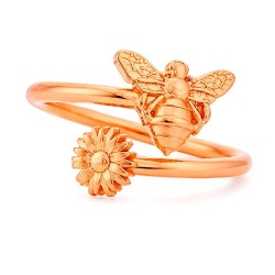 Alex and ani Rose Plated Bee ring - Golden (Pink) бижутерия,alex,and,ani,rose,plated,bee,ring,golden,(pink)