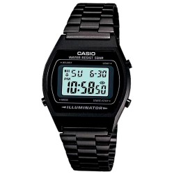 Часовник Casio B-640WB-1A 38.9mm 5ATM Quartz Digital watch - Black (Black / Black / Mineral) часовник,часовници,casio,b,640wb,1a,38.9mm,5atm,quartz,digital,watch,black,(black,black,mineral)