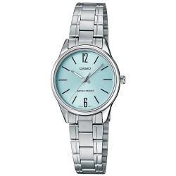 Часовник Casio LTP-V005D-2B 34mm Quartz Analogical woman watch - Silver (Grey / Blue / Mineral) часовник,часовници,casio,ltp,v005d,2b,34mm,quartz,analogical,woman,watch,silver,(grey,blue,mineral)