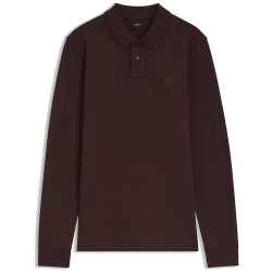дамски,блузи,с,яка,мъжки,блузи,с,яка,boss,passerby,10256683,orange,long,sleeve,polo,brown,(dark,brown)