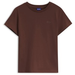 Тениска HUGO Damatee 10284368 BLUE short sleeve T-shirt - Brown (Medium Brown) тениска,мъжки,тениски,дамски,тениски,hugo,damatee,10284368,blue,short,sleeve,t,shirt,brown,(medium,brown)