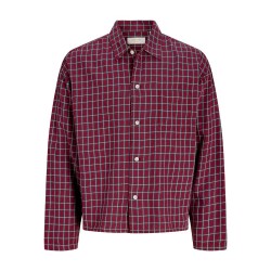 Карирана риза Jack & jones Savona Austin Dobby long sleeve shirt - Red (Tibetan Red / Checks) карирана,риза,дамски,ризи,мъжки,ризи,jack,&,jones,savona,austin,dobby,long,sleeve,shirt,red,(tibetan,red,checks)