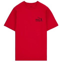 Тениска Makia Bear short sleeve T-shirt - Red (Red) тениска,мъжки,тениски,дамски,тениски,makia,bear,short,sleeve,t,shirt,red,(red)