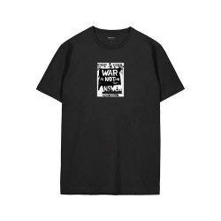 Тениска Makia No war short sleeve T-shirt - Black (Black) тениска,мъжки,тениски,дамски,тениски,makia,no,war,short,sleeve,t,shirt,black,(black)
