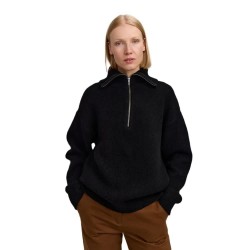 Блуза Makia Tove knit half zip sweater - Black (Black) блуза,мъжки,пуловери,дамски,пуловери,makia,tove,knit,half,zip,sweater,black,(black)