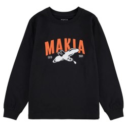Тениска Makia Twin long sleeve T-shirt - Black (Black) тениска,мъжки,тениски,дамски,тениски,makia,twin,long,sleeve,t,shirt,black,(black)