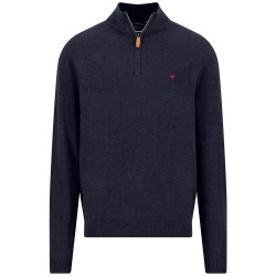 Блуза Fynch hatton 1607316 half zip sweater - Blue (Navy) блуза,мъжки,пуловери,дамски,пуловери,fynch,hatton,1607316,half,zip,sweater,blue,(navy)