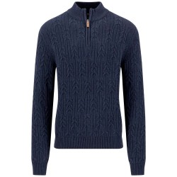 Блуза Fynch hatton 1609614 half zip sweater - Blue (Navy) блуза,мъжки,пуловери,дамски,пуловери,fynch,hatton,1609614,half,zip,sweater,blue,(navy)