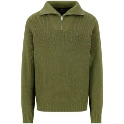 Блуза Fynch hatton 1610902 half zip sweater - Green (Moss) блуза,мъжки,пуловери,дамски,пуловери,fynch,hatton,1610902,half,zip,sweater,green,(moss)