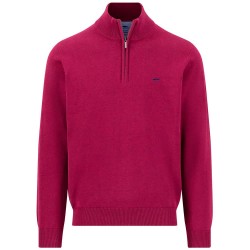 Блуза Fynch hatton 1614215 half zip sweater - Red (Grape) блуза,мъжки,пуловери,дамски,пуловери,fynch,hatton,1614215,half,zip,sweater,red,(grape)