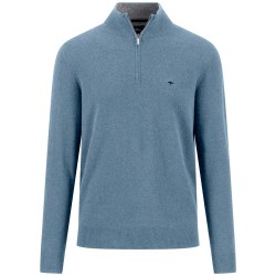 Блуза Fynch hatton 1614802 half zip sweater - Blue (Air Blue) блуза,мъжки,пуловери,дамски,пуловери,fynch,hatton,1614802,half,zip,sweater,blue,(air,blue)